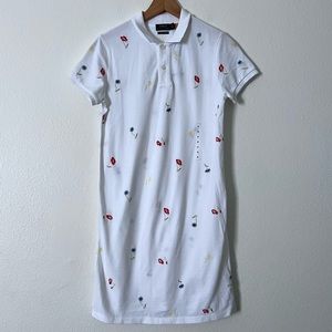 New Polo Ralph Lauren White Mu The Mesh Mini Dress Size S/P